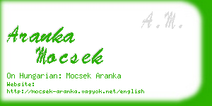 aranka mocsek business card